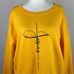 Jesus Graphic Crewneck Sweater for Women