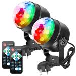 Litake Sound Activated DJ Disco Lights 2 Pack
