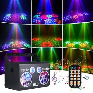 Sound-Activated DJ Disco Lights with Remote Control