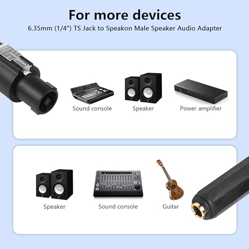 CERRXIAN Speakon to 1/4" Mono Speaker Cable