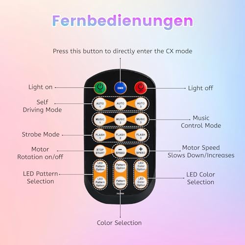 Sound-Activated DJ Disco Lights with Remote Control