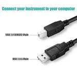Ancable 3FT USB B MIDI Cable for Instruments