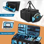Large DJ Cable Bag with Padded Bottom & Dividers
