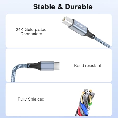 1M USB A & C to USB-B Cable Adapter