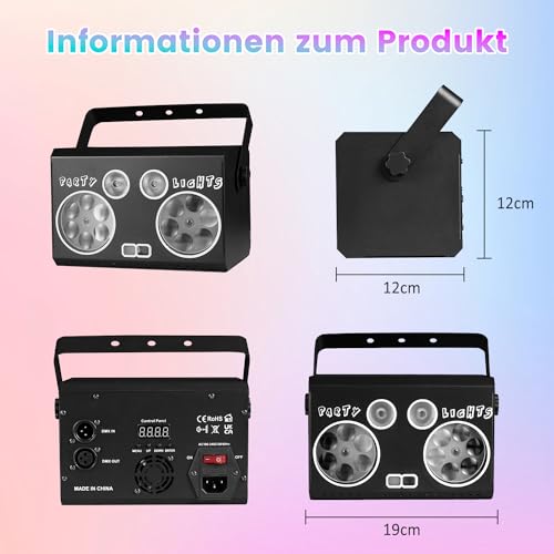 Sound-Activated DJ Disco Lights with Remote Control