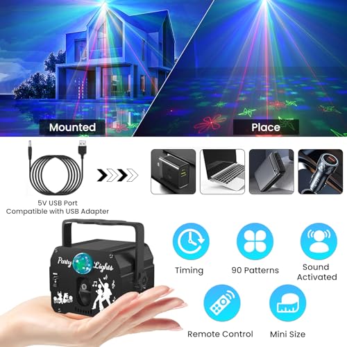 Sound Activated RGB DJ Stage Party Lights