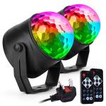 Ecoastal DJ Disco Ball Strobe Lights - 2 Pack