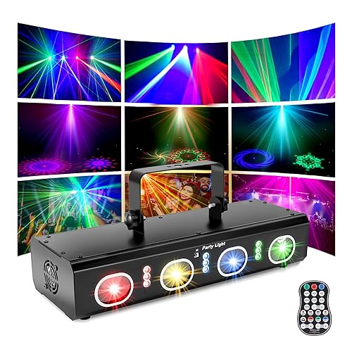 RGBW Sound Activated DJ Disco Light Projector