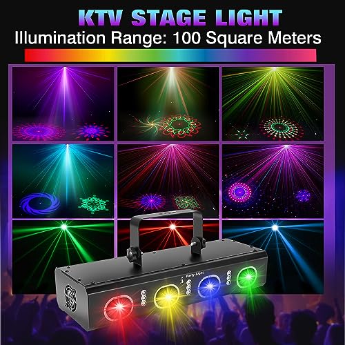 RGBW Sound Activated DJ Disco Light Projector