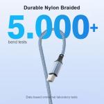 1M USB A & C to USB-B Cable Adapter