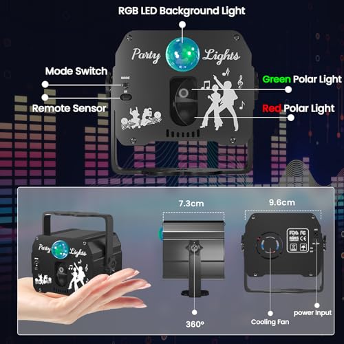 Sound Activated RGB DJ Stage Party Lights