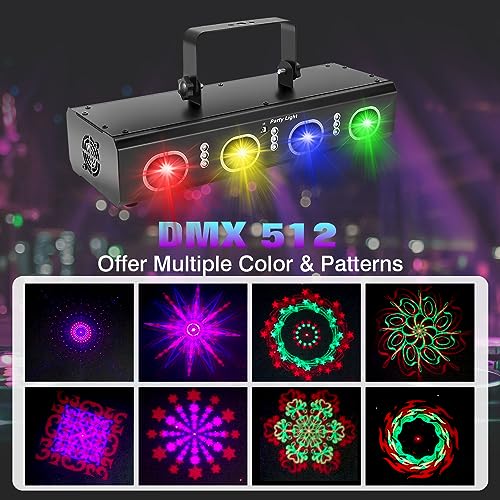 RGBW Sound Activated DJ Disco Light Projector