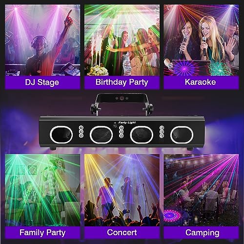 RGBW Sound Activated DJ Disco Light Projector