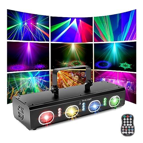 RGBW Sound Activated DJ Disco Light Projector