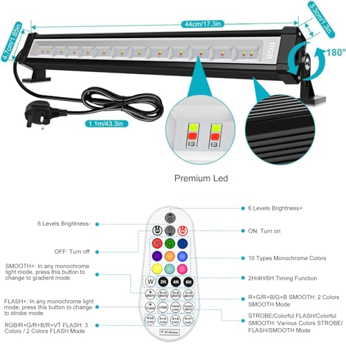 Linke 25W RGB LED Disco Light Bar Set