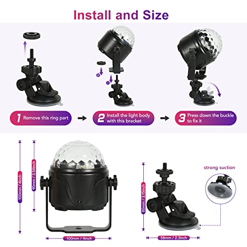 YAZEKY Remote-Controlled Disco Ball Party Lights