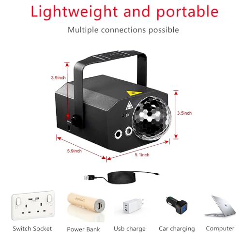 Sound Activated Disco Strobe Lights with Remote Control