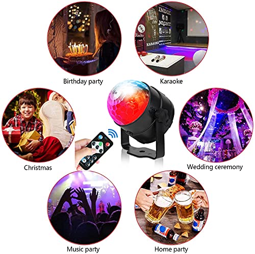 4-Pack Remote Control Sound Activated Party Lights