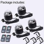 4-Pack Remote Control Sound Activated Party Lights