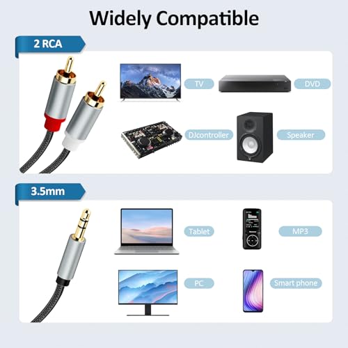 Starfa Lab 3.5mm to RCA Adapter Cable (3M)