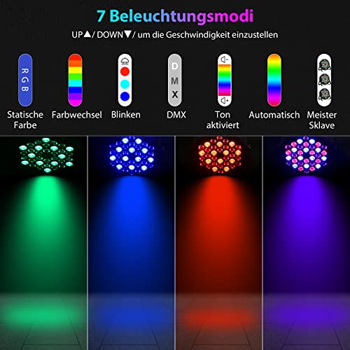36W RGB DMX Stage Lights with Remote Control