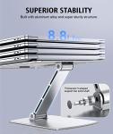 Adjustable Ergonomic Laptop Stand for DJs - Silver