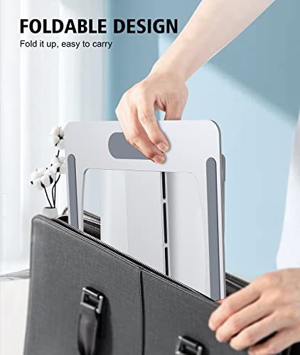 Adjustable Ergonomic Laptop Stand for DJs - Silver