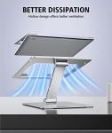 Adjustable Ergonomic Laptop Stand for DJs - Silver