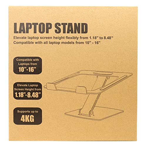 Adjustable Ergonomic Laptop Stand for DJs - Silver