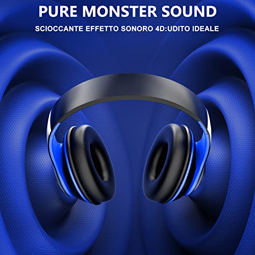 Rebocico Bluetooth Headphones with Deep Bass, 65H Playtime