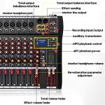 Compact Bluetooth USB DJ Mixing Console, 6-16 Channels