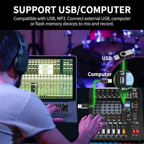 XTUGA CT60 6-Channel Digital Audio Mixer