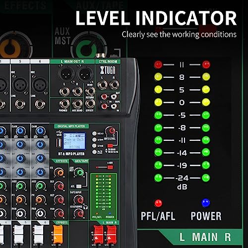 XTUGA CT60 6-Channel Digital Audio Mixer