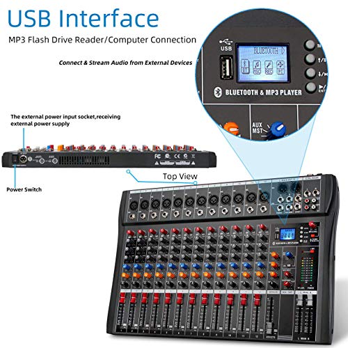 Depusheng DA12 USB DJ Audio Mixer Interface