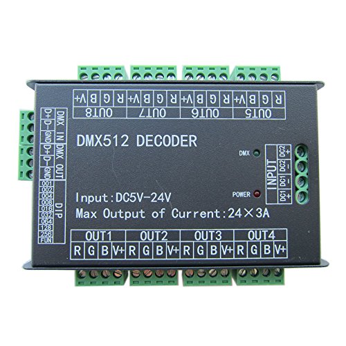 24 Channel RGB DMX512 LED Decoder & Dimmer