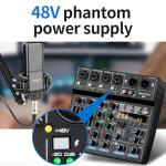 Depusheng M6 Portable Bluetooth 6-Channel DJ Mixer