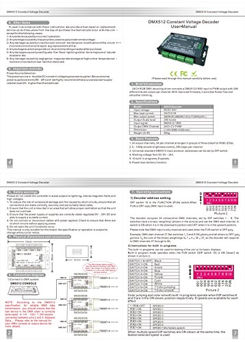 24 Channel RGB DMX512 LED Decoder & Dimmer
