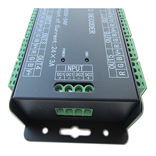 24 Channel RGB DMX512 LED Decoder & Dimmer