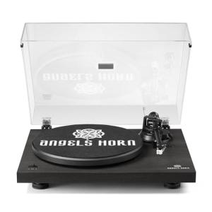 Angelshorn Bluetooth Vinyl Record Player Turntable - Black