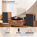 Vintage Belt-Driven Turntable with Built-in Speakers