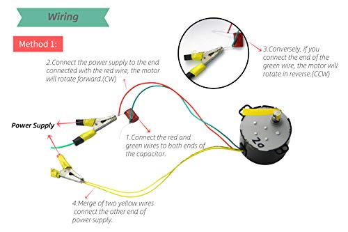 CHANCS 50KTYZ 1RPM High Torque Electric Motor