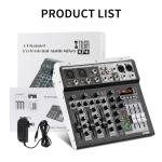 XTUGA 4-Channel USB Audio Mixer with Bluetooth