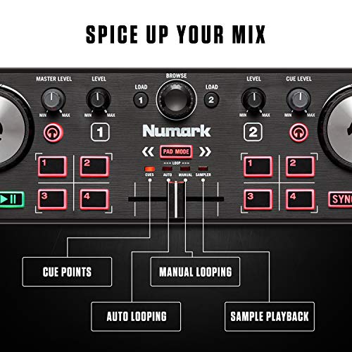 Numark DJ2GO2 Touch Bundle - Compact USB Controller