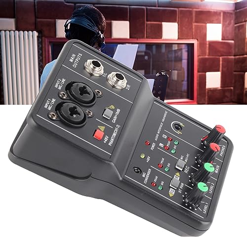 Compact 2-Channel USB DJ Audio Mixer