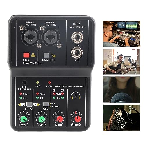 Compact 2-Channel USB DJ Audio Mixer