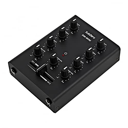 SubZero Mini DJ Mixer with Crossfader & Mic Input