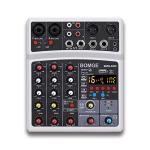 BOMGE 4-Channel DJ Audio Mixer with Bluetooth