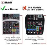 BOMGE 4-Channel DJ Audio Mixer with Bluetooth