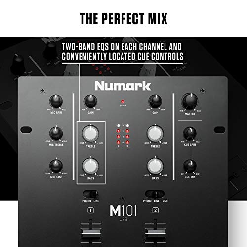 Numark M101USB 2-Channel DJ Mixer with EQ