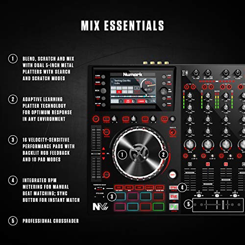 Numark NVII - 4-Deck DJ Controller with Serato